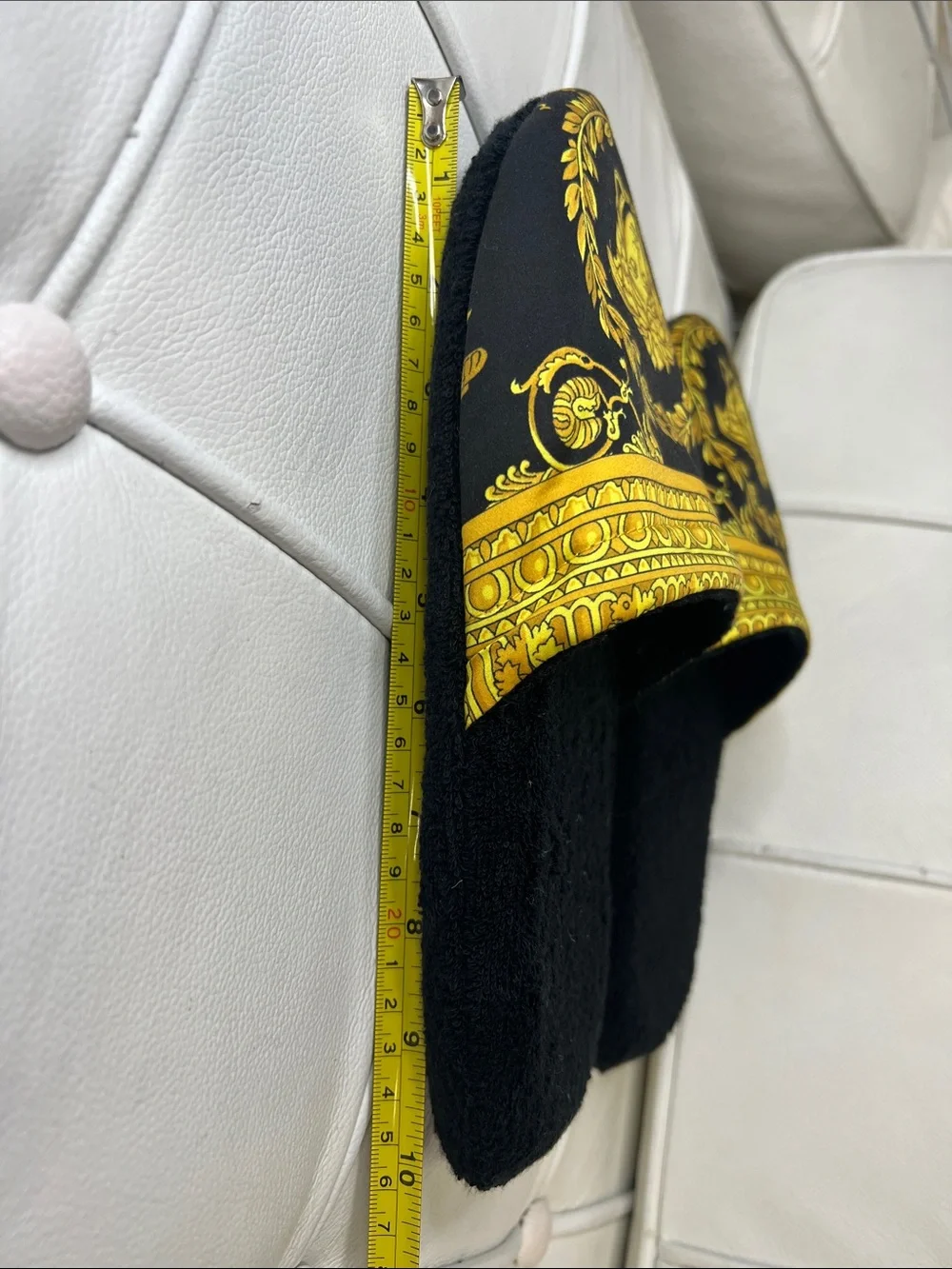 Versace Black & Gold Medusa Slide Slippers - Picture 6 of 10